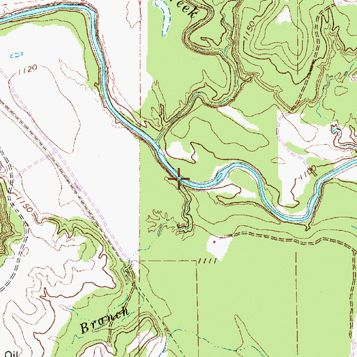 Topographic Map of Bloomfield Branch, TX