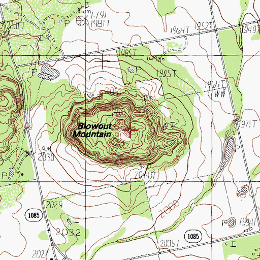 Topographic Map of Blowout Mountain, TX