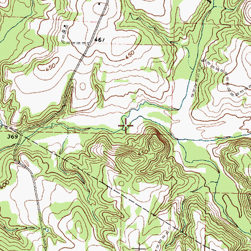 Topographic Map of Blue Branch, TX