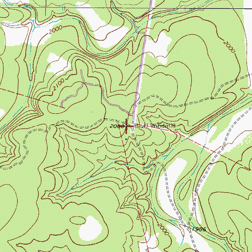 Topographic Map of Bluff Windmill, TX