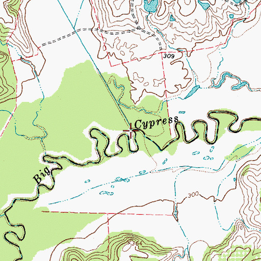 Topographic Map of Blundell Creek, TX