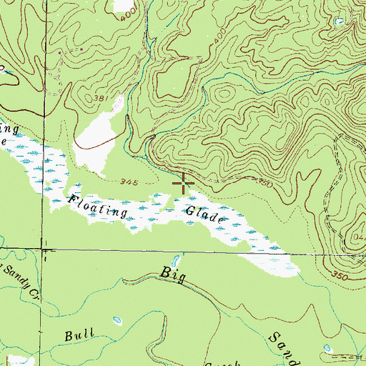 Topographic Map of Board Branch, TX