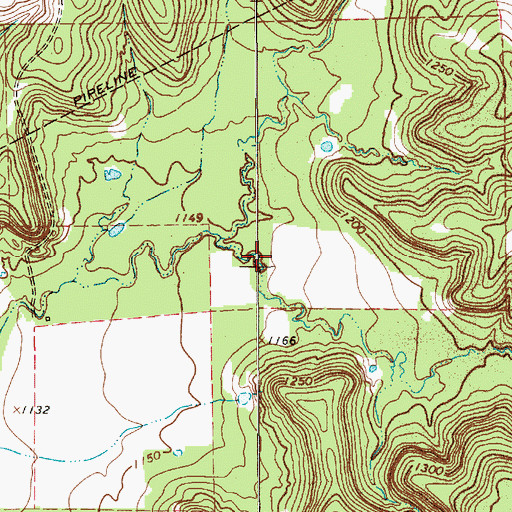 Topographic Map of Boaro Timber Creek, TX