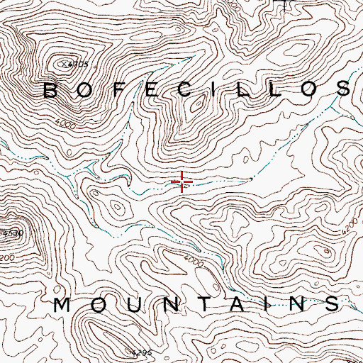 Topographic Map of Bofecillos Mountains, TX