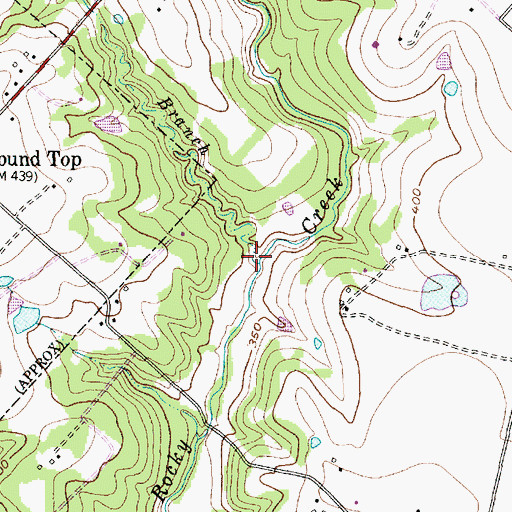 Topographic Map of Boggy Branch, TX