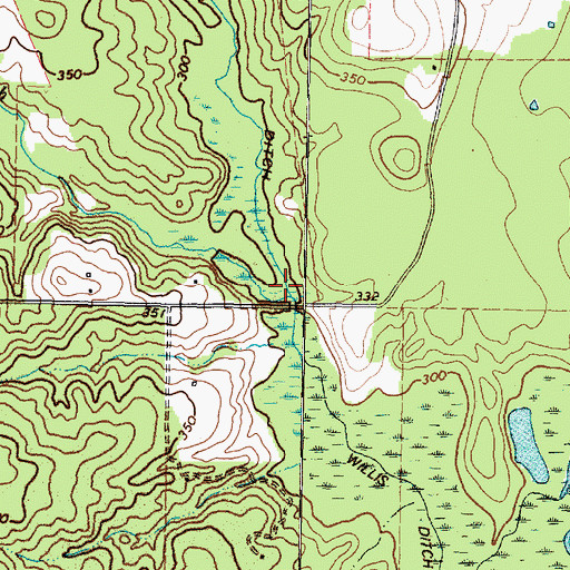 Topographic Map of Boggy Branch, TX
