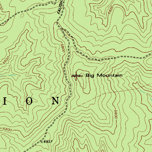 Topographic Map of Big Mountain, AZ