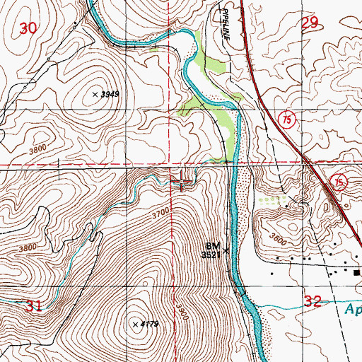 Topographic Map of Walnut Canyon, AZ