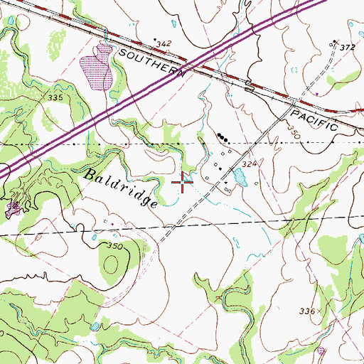 Topographic Map of Boggy Creek, TX