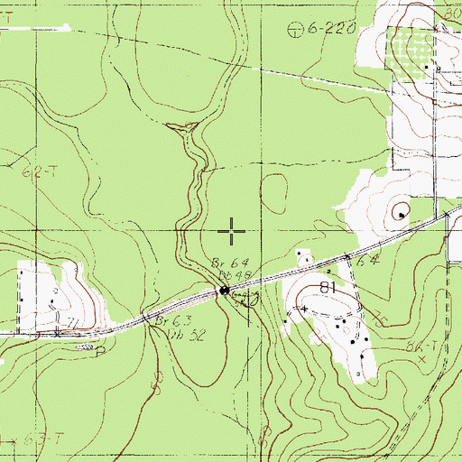 Topographic Map of Boggy Creek, TX