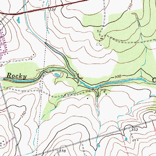 Topographic Map of Boggy Creek, TX