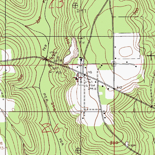 Topographic Map of Cedar Creek Church, AL