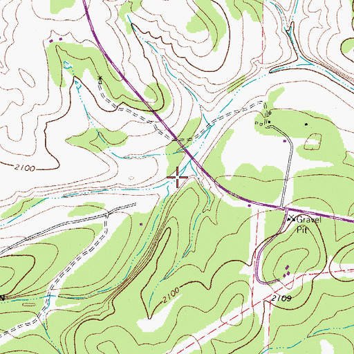 Topographic Map of Boneyard Draw, TX