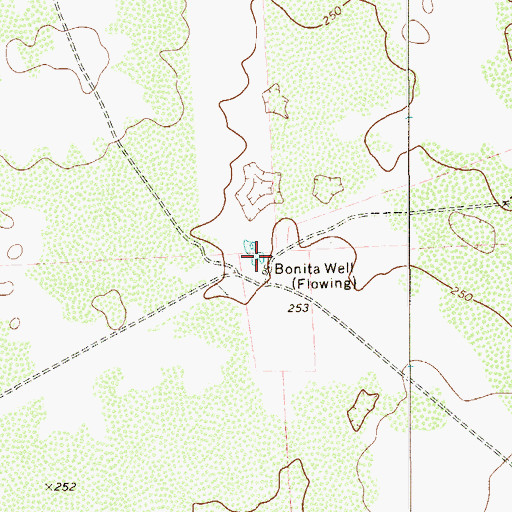 Topographic Map of Bonita Windmill, TX