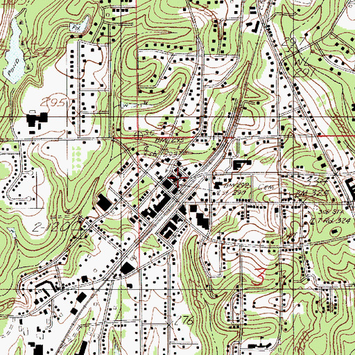 Topographic Map of Conecuh County Courthouse, AL