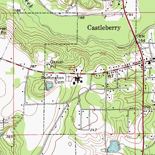Topographic Map of Conecuh County High School, AL