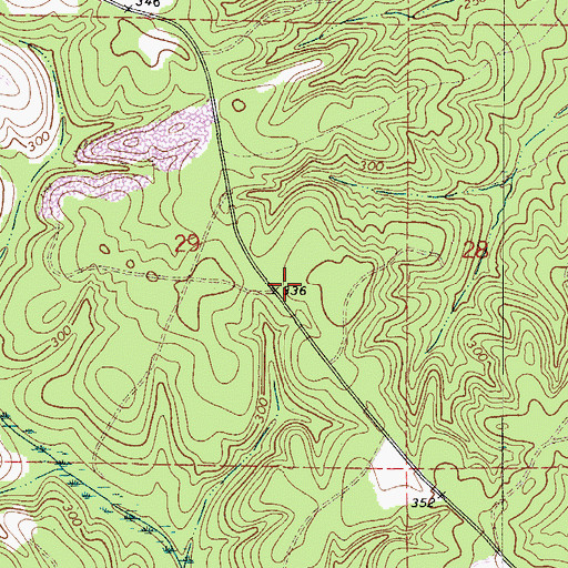 Topographic Map of Crawford School (historical), AL