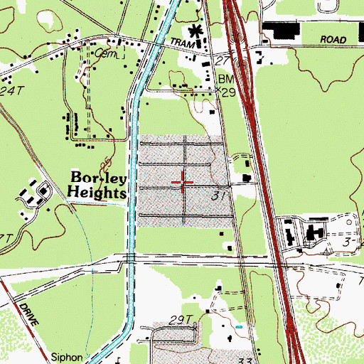 Topographic Map of Bor-ley Heights, TX