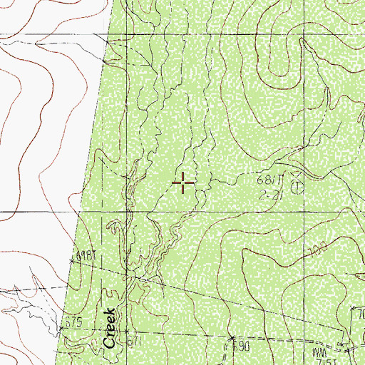 Topographic Map of Botella Creek, TX