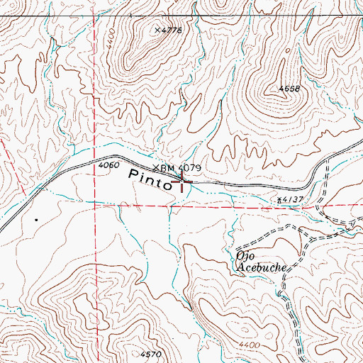 Topographic Map of Boulder Canyon, TX