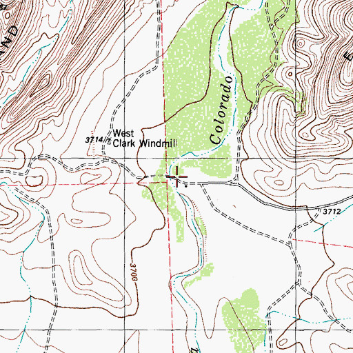 Topographic Map of Bourland Ranch, TX
