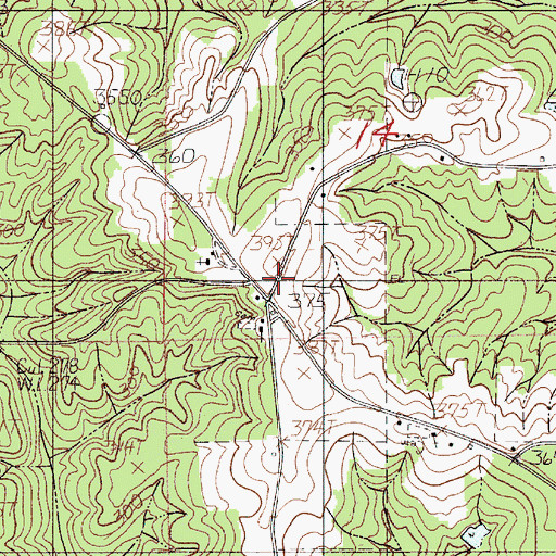 Topographic Map of Flat Rock, AL