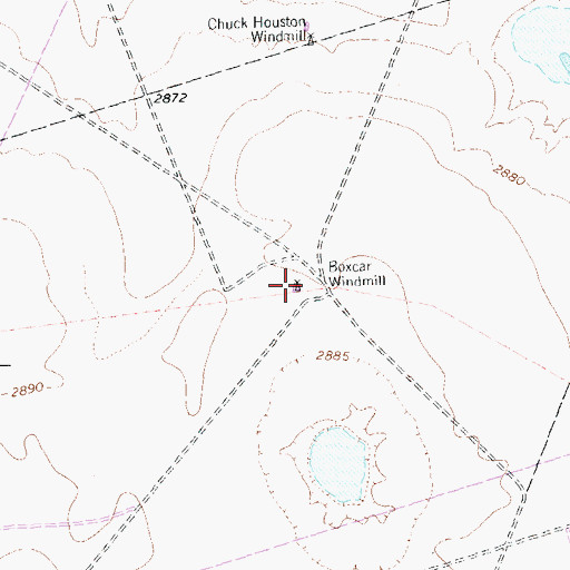 Topographic Map of Boxcar Windmill, TX