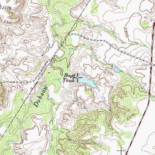 Topographic Map of Boyd Tank, TX