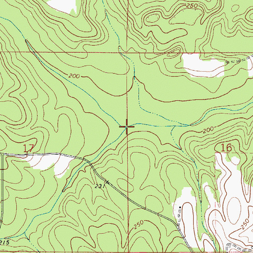 Topographic Map of Geden Branch, AL