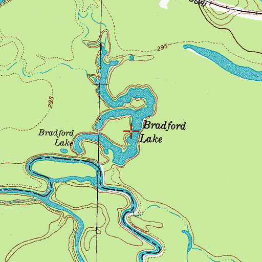 Topographic Map of Bradford Lake, TX