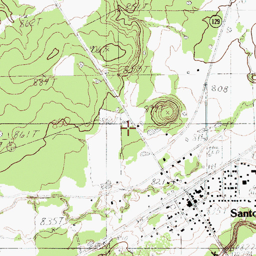 Topographic Map of Brannon Cemetery, TX