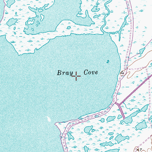 Topographic Map of Bray Cove, TX