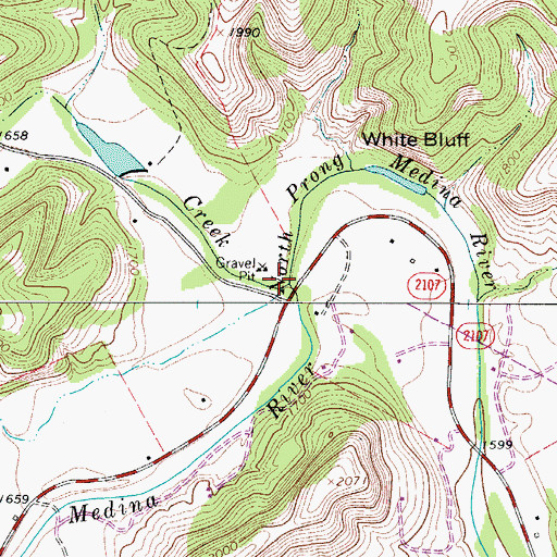 Topographic Map of Brewington Creek, TX