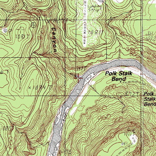 Topographic Map of Brewton Canyon, TX