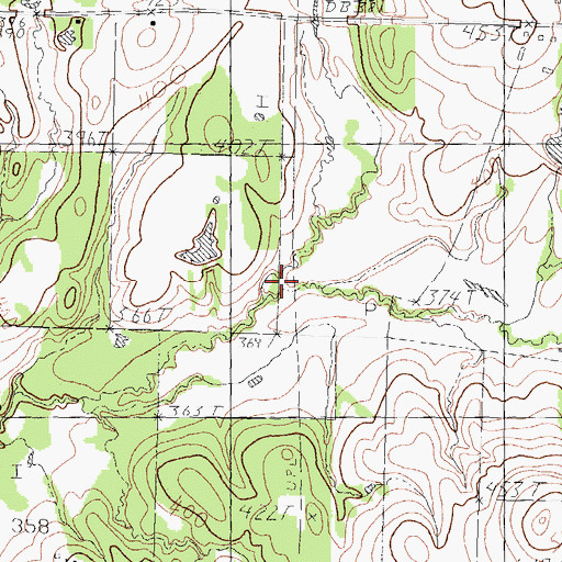 Topographic Map of Briar Creek, TX