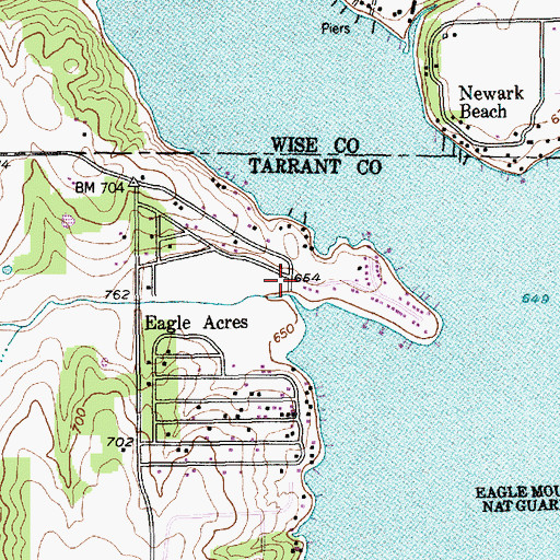 Topographic Map of Briar Creek, TX