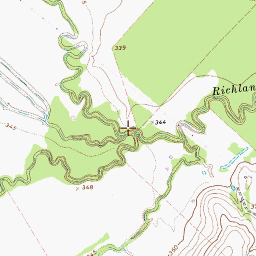 Topographic Map of Briar Creek, TX