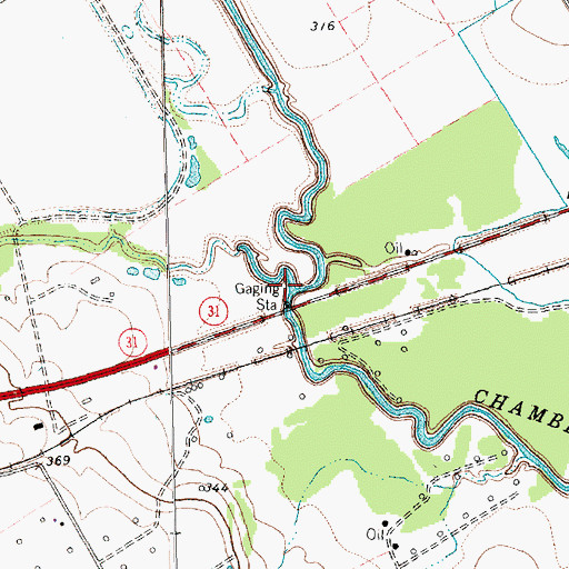 Topographic Map of Briar Creek, TX