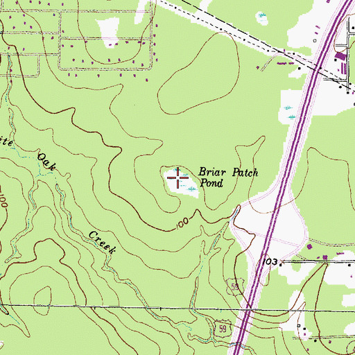 Topographic Map of Briar Patch Pond, TX