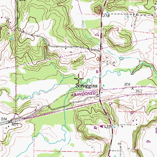 Topographic Map of Briary Creek, TX