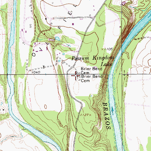 Topographic Map of Tonk Valley Cemetery, TX