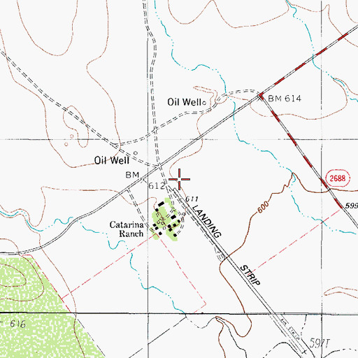 Topographic Map of Briscoe Ranch, TX