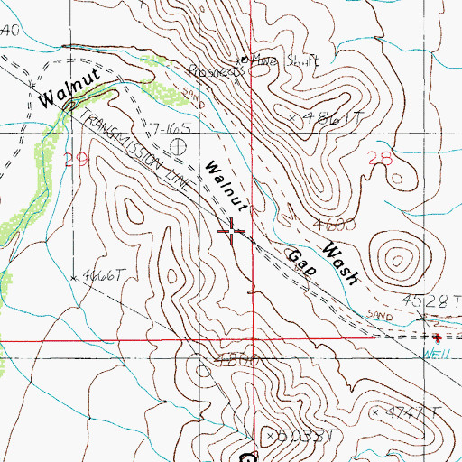 Topographic Map of Walnut Gap, AZ