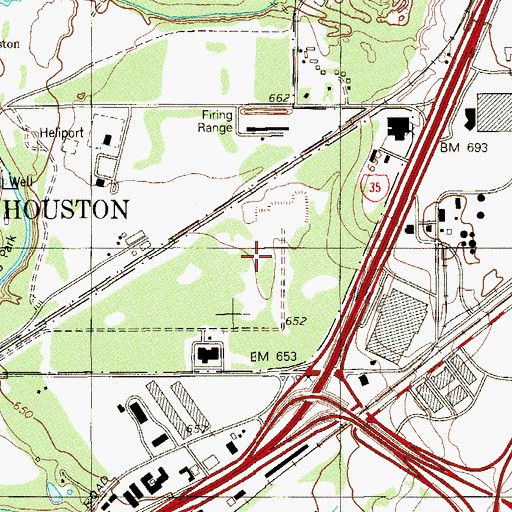 Topographic Map of San Antonio Military Medical Center - Brooke Army Medical Center, TX