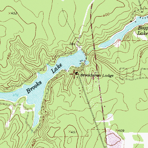 Topographic Map of Brookhaven Lodge, TX