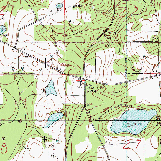 Topographic Map of L Pond Church, AL