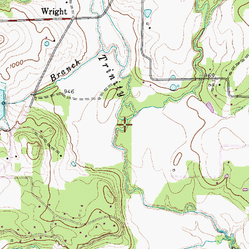 Topographic Map of Brown Branch, TX