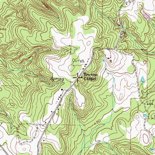 Topographic Map of Browns Chapel, TX