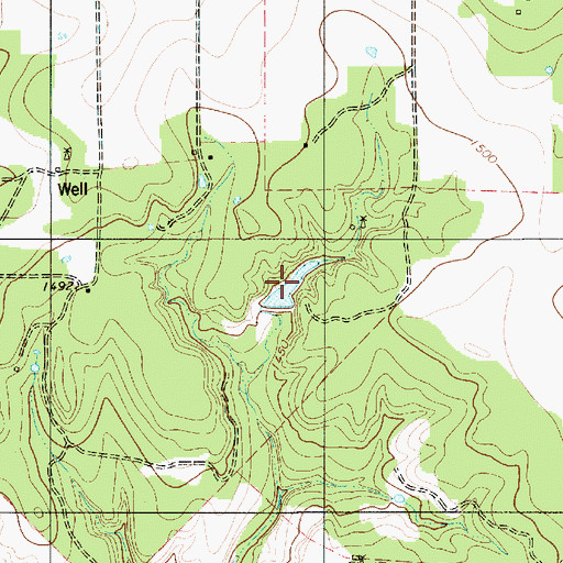 Topographic Map of Brownwood Lateral Watershed Number 22, TX