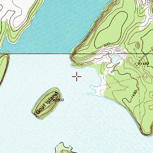 Topographic Map of Lake Brownwood, TX